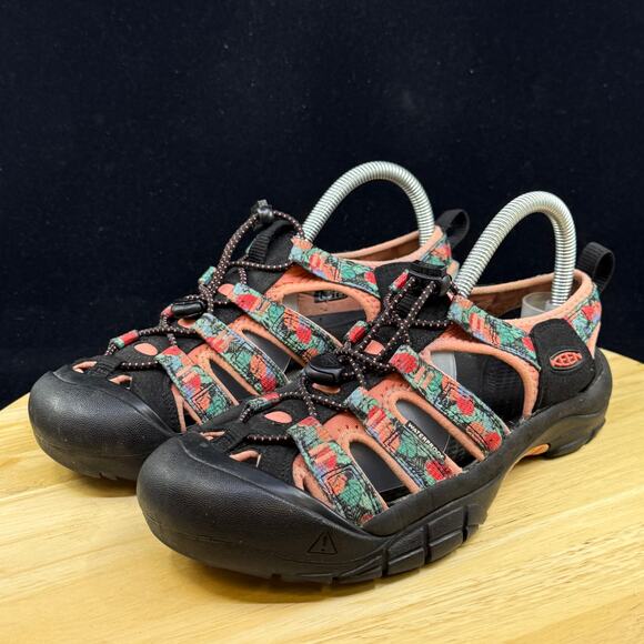 Keen Womens Whisper Black Floral Outdoor Adventure Sandals US 8 EU 38.5 Hiking - Picture 1 of 5